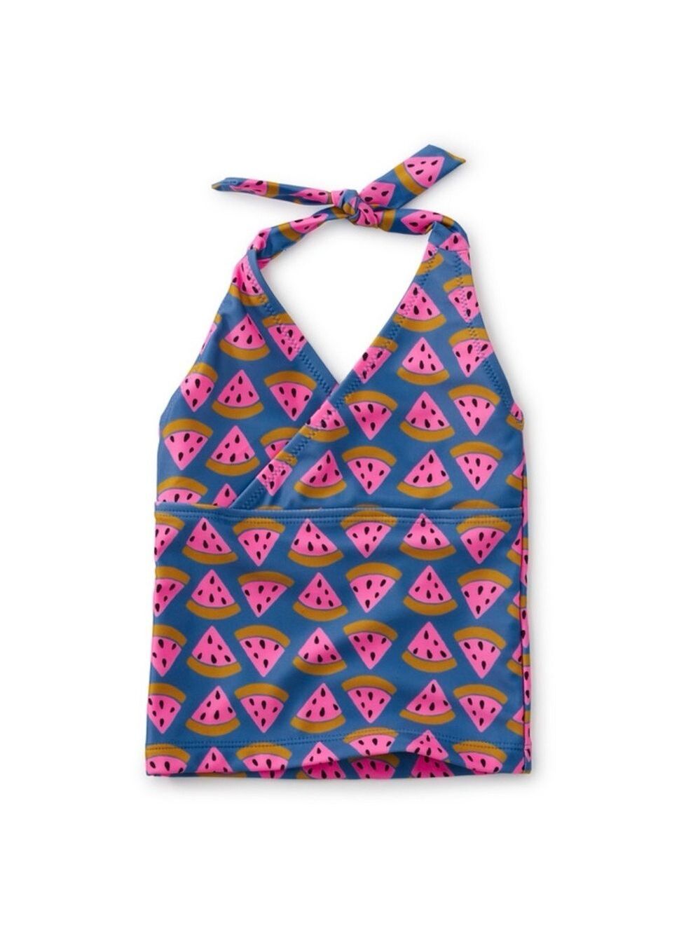 Tea Collection Tie-Tankini Swim Top in Watermelon Wedge - Size 14